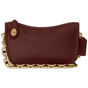 Coach Swinger Bag in Wine with Chain Strap